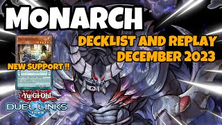 MONARCH DUEL LINKS  DECEMBER 2023 RANKED DUEL REPLAY AND DECKLIST YUGIOH [upl. by Brigham]