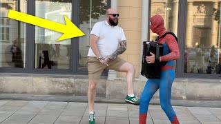 FUNNY GUY and SPIDERMAN surprised PEOPLE on the street [upl. by Davidoff]