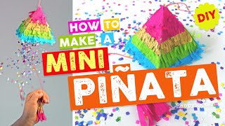 How to make a DIY Piñata Cute Mini rainbow Piñatas for fiestas  Best instructions and templates [upl. by Aeneus]