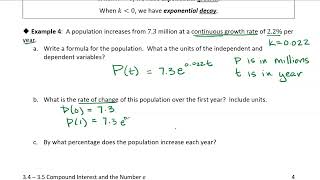 345 Compound Interest and the Number e Example 4 [upl. by Derr]