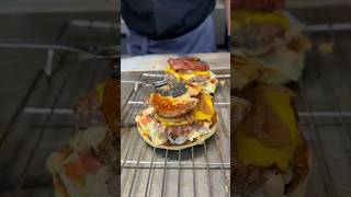 Caviar and foie gras burger 🍔😋 help subscribe shorts satisfying burger [upl. by Ano539]