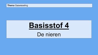 Havo 5  Gaswisseling en uitscheiding  Basisstof 4 De nieren [upl. by Theadora]