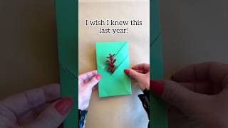 Easy DIY envelope perfect for gifting cash this holiday season giftideas origami christmas [upl. by Yenetruoc]