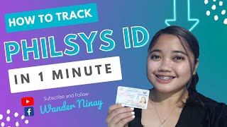 HOW TO TRACK PHILSYS ID PAANO ITRACK AND PHILSYS ID  Wander Ninay [upl. by Eanert406]