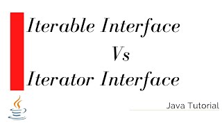 Iterable vs Iterator interface in Java  Java Beginners Tutorial [upl. by Tirrag]