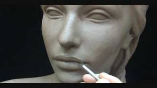 Sculpting a female head in clay Sculpting tutorial and demo [upl. by Chico]