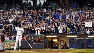 Braun Gets Standing Ovation In Brewers Opener [upl. by Yessydo]