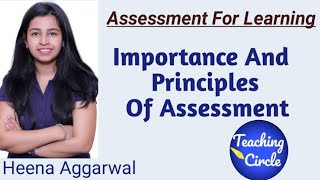 Importance amp Principles Of Assessment  BED  Assessment For Learning  By Heena [upl. by Maybelle]