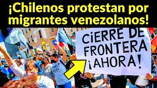 ¡QUEMAN SUS PERTENENCIAS Chilenos protestan contra migrantes venezolanos [upl. by Denny]