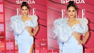 Sunny Leone Dazzles at Elle Beauty Awards 2024 Fashion Highlights [upl. by Damalis]