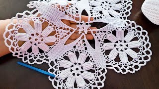 Tutorial Crochet Tablecloth With Crochet Motif 🧶 New Crochet Design 2024 Circle Tablecloth [upl. by Favian]