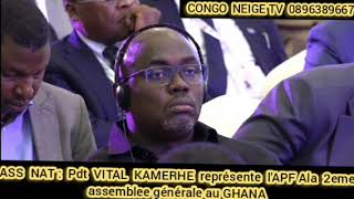 Assemblée nationale  vital kamerhe représente lAPF Ala 2eme assemblee générale au GHANA [upl. by Ardnossak]