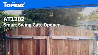 TOPENS AT1202 Dual Swing Gate Opener  AC Electricity Powered [upl. by Aelram]