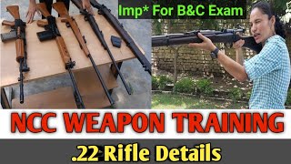 NCC WEAPON TRAINING  22 Rifle Details  Very Important for B amp C Exam [upl. by Tiffany]