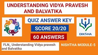 Understanding Vidya Pravesh and Balvatika quiz answer key Nishtha module 5 answersvidyapravesh [upl. by Nahij]