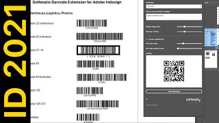 Softmatic Barcode Extension V2 for Adobe InDesign  create QR Code 128 EAN UPC ISBN [upl. by Edda240]