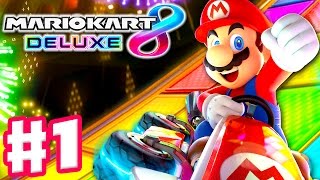 Mario Kart 8 Deluxe  Gameplay Walkthrough Part 1  Mushroom Cup 50cc 100cc Nintendo Switch [upl. by Hanni478]