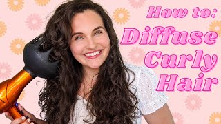 HOW TO DIFFUSE WAVYCURLY HAIR UPDATED [upl. by Yeoj203]