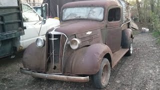 1937 Chevy half ton preliminary inspection more to come [upl. by Yesdnyl]