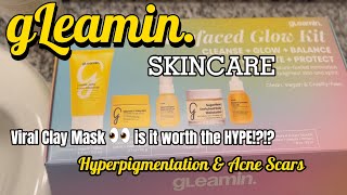 Gleamin Viral Face Mask review Is it worth the hype  skincare beauty [upl. by Jalbert258]