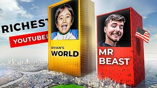 💲TOP Richest Youtube Stars 2023 ►3D [upl. by Nehte29]