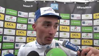 Julian Alaphilippe  interview à larrivée  8e étape  ParisNice 2017 [upl. by Aslin832]