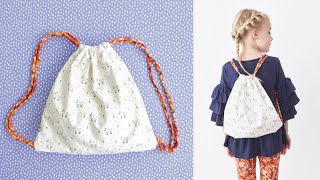 How to Sew a Drawstring Backpack [upl. by Grania609]