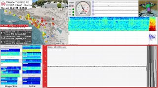 M 49  22 km ENE of Barstow CA 72924  RaspberryShake 4D Seismograph RD29A  Chino Hills CA [upl. by Aeli]