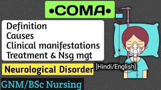 Coma  Unconsciousness  Neurological Disorder  medical surgical nursing comatose [upl. by Bartolome]