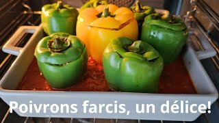 Poivrons farcis au riz et viande haché et sa sauce délicieuse [upl. by Lali952]