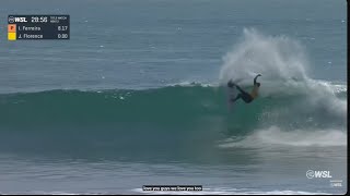 John John Florences Epic 970 Wave Replay WSL FINALS 2024 Lower Trestles [upl. by Yelnek]