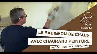 Le badigeon de chaux en pratique avec Chaurand Peinture  Artisan peintre décorateur [upl. by Enelec]