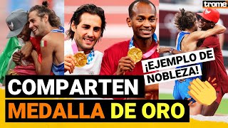 OLIMPIADAS TOKYO 2021 Dos atletas dan GRAN LECCIÓN al compartir la MEDALLA DE ORO [upl. by Nittirb]