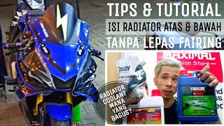 ISI RADIATOR R15 V3 TANPA LEPAS FAIRINGR125REKOMEN AIR RADIATOR COOLANT MOTORMOTOVLOGTUTORIAL [upl. by Eeram]