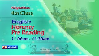 4th Class English  Honesty Pre Reading  School Education  April 19 2021 [upl. by Ittocs]