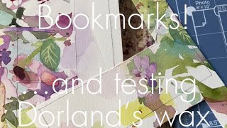 Watercolor bookmarks And testing Dorland’s wax medium [upl. by Moraj]