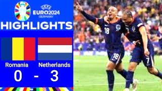 Romania vs Netherlands 0  3 All Goals Highlights Euro 2024 [upl. by Acemaj]