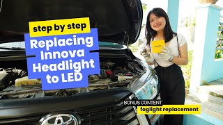 How to Replace Innova Headlight to LED  Car Tips [upl. by Anna]