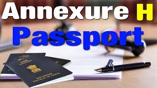 Annexure H For Passport In Hindi  How To Fill Annexure H For Passport [upl. by Moira45]