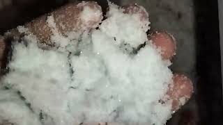 Gliterry And Crunchy Mothballs Crushed Powder Playing 🤍⚪✨oddlysatisfying mothball asmr [upl. by Nlocnil]