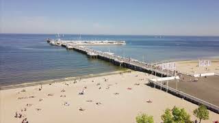 Gdansk from the high part 1 Stogi beach beach in Brzezno and Sopot [upl. by Yrocej]