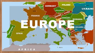 European Map Countries Capitals and National Flags with Photos Learn Geography 01 [upl. by Eramat]