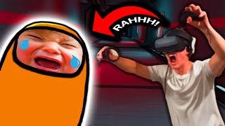 Grown Man Terrifies Kids in Among Us VR [upl. by Bikales417]