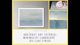 Minimalist Abstract Landscape  Super Easy Beginner Art Tutorial  Acrylic Painting [upl. by Chow384]