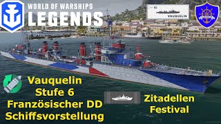 World of Warships Legends Vauquelin Tier 6 Französischer DD Schiffsvorstellung [upl. by Joselow780]