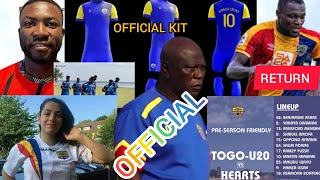 🔴GOODNEWS ✅ HEARTS OF OAK NEW KIT 💥SETH OSEI MEDICALS ON TUESDAY🔥DENNIS KORSAH RETURN TO HEARTS CAMP [upl. by Kwang]