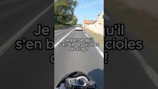 Il grille le STOP  🤬moto humour shorts motovlog funnyshorts normandie [upl. by Lansing]