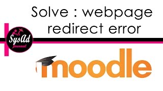 Solve  Moodle error webpage redirect loop [upl. by Avik]