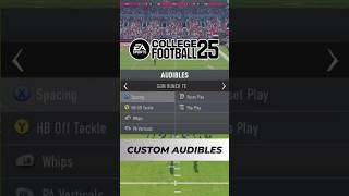 How To Save Custom Audibles CFB 25 shorts collegefootball25 cfb25 easportscollegefootball [upl. by Yoral]