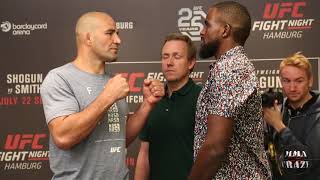 UFC Fight Night Hamburg Glover Teixeira vs Corey Anderson Media Day face off [upl. by Bradstreet943]